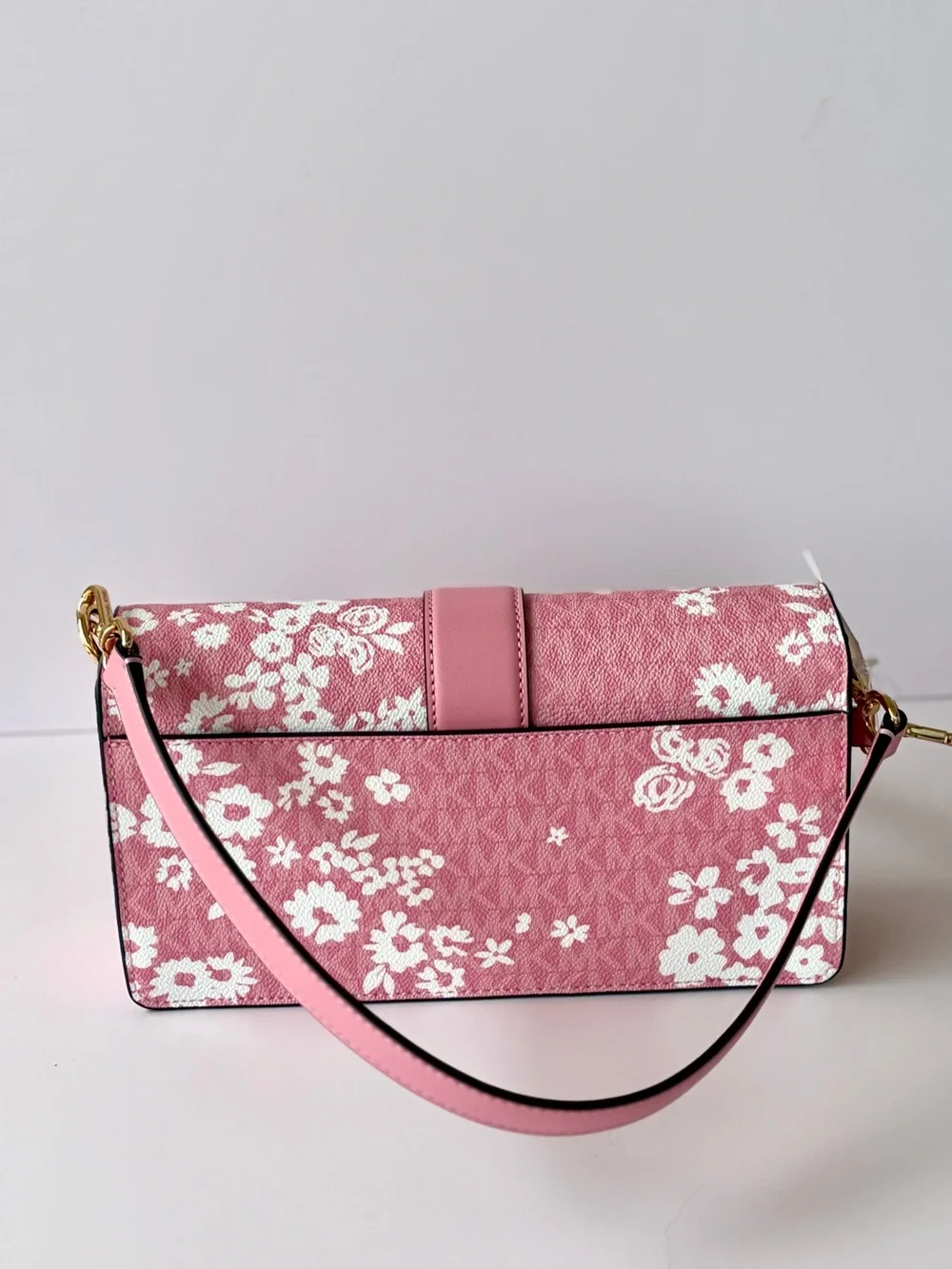 Michael Kors Greenwich Medium Printed Signature Logo Convertible Shoulder Bag